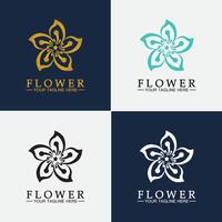 Flower logo vector illustration design template