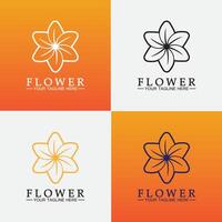 Flower logo vector illustration design template