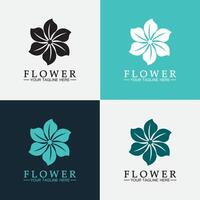 Flower logo vector illustration design template