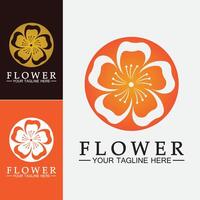 Flower logo vector illustration design template