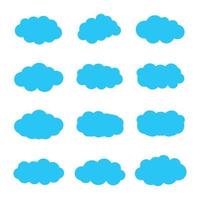 cloud icon set, cloud vector set, cloud clipart set black icon set