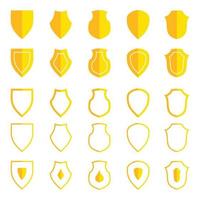 Shield icons set protect shield vector set shield security icons