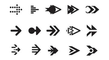 Black vector arrows icons, arrow icon set, arrow symbol black icon set.