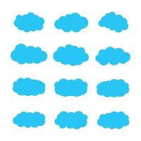 cloud icon set, cloud vector set, cloud clipart set black icon set