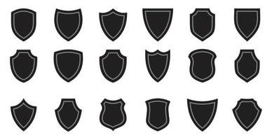 Shield icons set protect shield vector set shield security icons