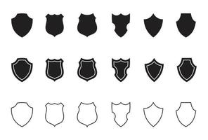 Shield icons set protect shield vector set shield security icons