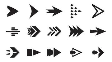 Black vector arrows icons, arrow icon set, arrow symbol black icon set.