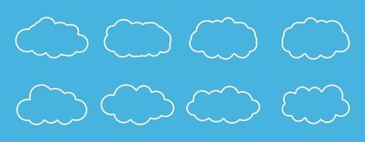 cloud icon set, cloud vector set, cloud clipart set black icon set