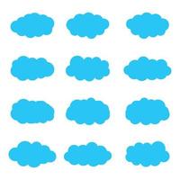 cloud icon set, cloud vector set, cloud clipart set black icon set