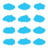 cloud icon set, cloud vector set, cloud clipart set black icon set