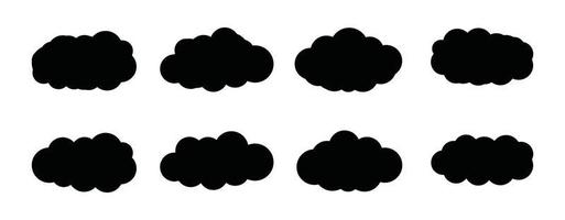 cloud icon set, cloud vector set, cloud clipart set black icon set