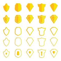 Shield icons set protect shield vector set shield security icons