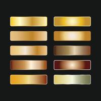 silver titanium iron color palette metallic gradient vector