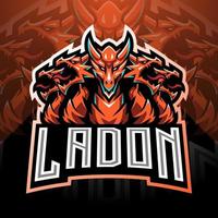 Ladon esport mascot logo design vector
