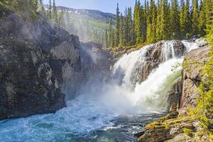 Rjukandefossen in Hemsedal Viken Norway most beautiful waterfall in Europe. photo