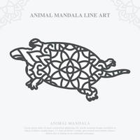 mandala animal. elementos decorativos vintage. patrón oriental, ilustración vectorial. vector