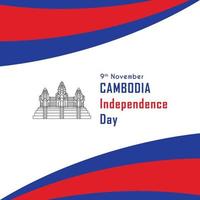 Cambodia independence day illustration template design vector