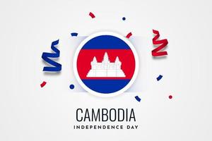 diseño de plantilla de ilustración de día de la independencia de camboya vector