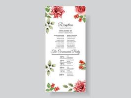 beautiful and romantic floral wedding invitation card template vector