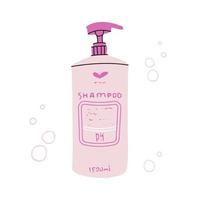 Cosmetic bottle shampoo. Hand draw doodle illustration vector
