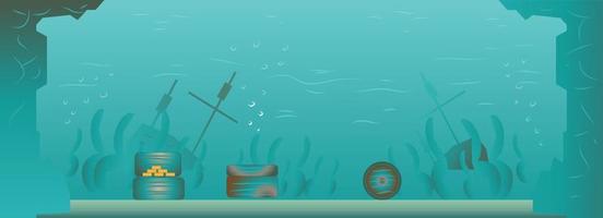 fondo de juego submarino vector