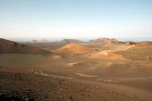 Desertic landscape at Lanzarote, Canary islands, Spain photo