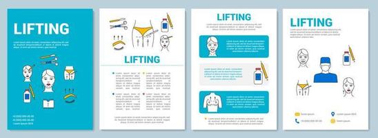 Lifting brochure template layout vector