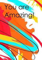 You are amazing phrase abstract banner template vector