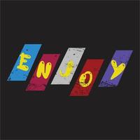 Enjoy lettering typography  t shirt design vector