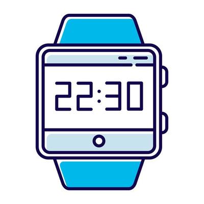 icono de color de funci n de reloj inteligente de hora actual