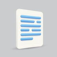 Documents icon. Stack of paper sheets note 3d. vector illustration.