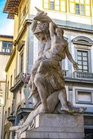 Statue Rape of Polyxena in Loggia dei Lanzi in Florence, Italy