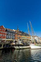 Copenhague, Dinamarca, 13 de junio de 2018 - Detalle de Nyhavn en Copenhague, Dinamarca. nyhavn es un distrito costero y de entretenimiento del siglo XVII en Copenhague. foto