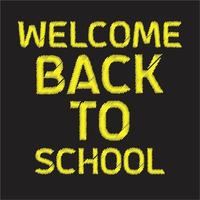 welcome back to school  modern lettering  typography t shirt design vector