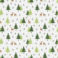 Happy holiday with Christmas tree seamless pattern on pastel background vector