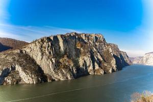 Danube gorge in Djerdap on the Serbian-Romanian border photo