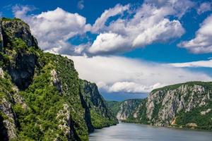 Danube gorge in Djerdap on the Serbian-Romanian border photo