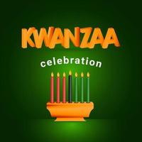 kwanzaa celebrar el diseño vector