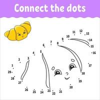 Dot to dot. Draw a line. Handwriting practice. Learning numbers for kids. Education worksheet. Activity coloring page. Coon style. With answer. vector