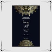 Abstract luxury mandala gold arabesque east style vector