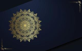 Abstract luxury mandala gold arabesque east style vector
