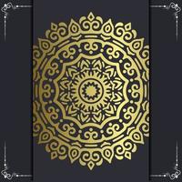 Abstract luxury mandala gold arabesque east style vector