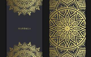 Abstract luxury mandala gold arabesque east style vector