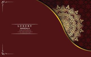 Abstract luxury mandala gold arabesque east style vector