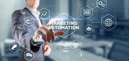 Marketing automation concept. Business Technology Internet and network photo