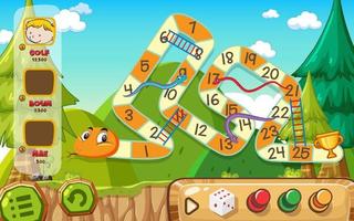 Counting number game template for kid vector