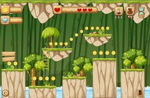 A Game Template Jungle Scene vector