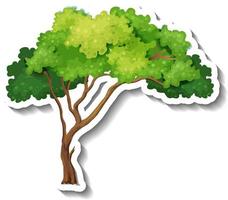 Tree sticker on white background vector