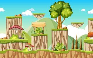 A Game Template Forest Scene vector