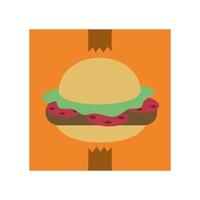 menu restaurant fast food burger isolated icon vector